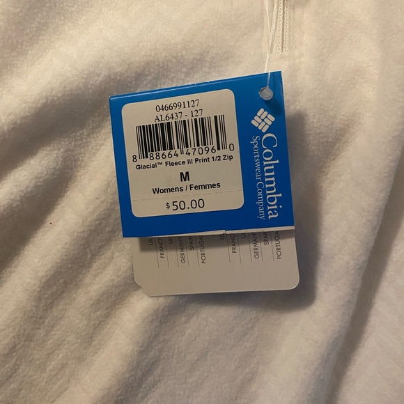 New with tags Columbia women’s medium Glacial Fleece III Print 1/2 Zip pullover - Picture 4 of 6